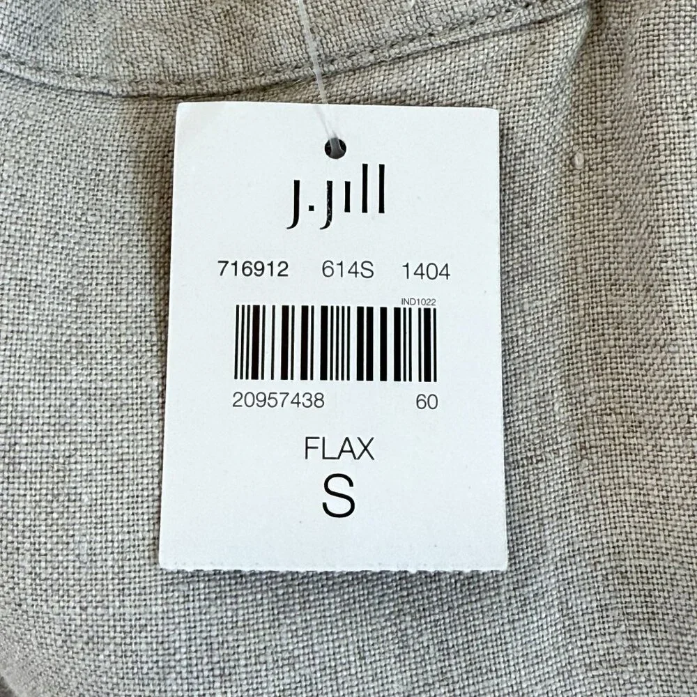 NWT J. Jill Love Linen Flax Straight Leg Pants, S Missy - Picture 8 of 8